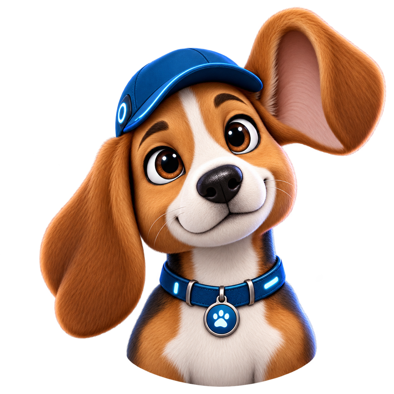 FIDO, la mascotte del prodotto: un beagle con il berretto blu